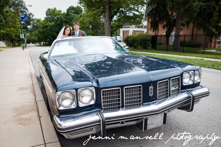Riding off in my dad's car with just a hint of rain on the windshield.  :)