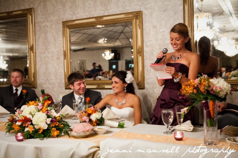 The matron of honor's speech