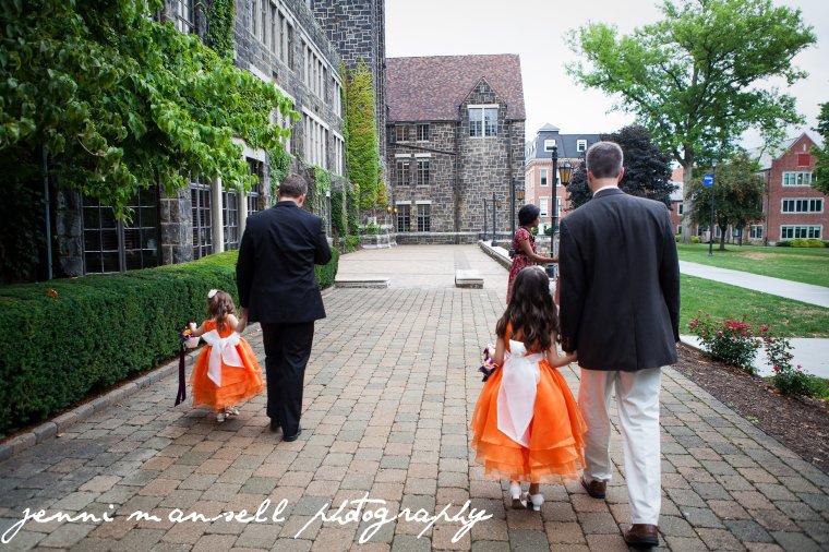 The dads with their flower girls.  :)