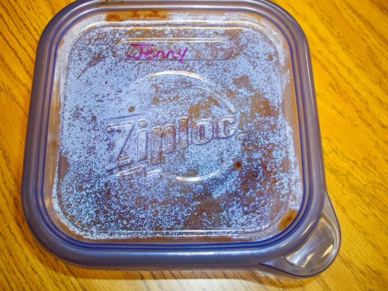 #13- My friend Kim bringing me her leftovers for my lunch at school- she knows I'm not great at cooking for myself all the time.  :)