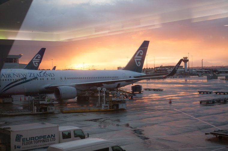 The sunrise over Auckland, New Zealand