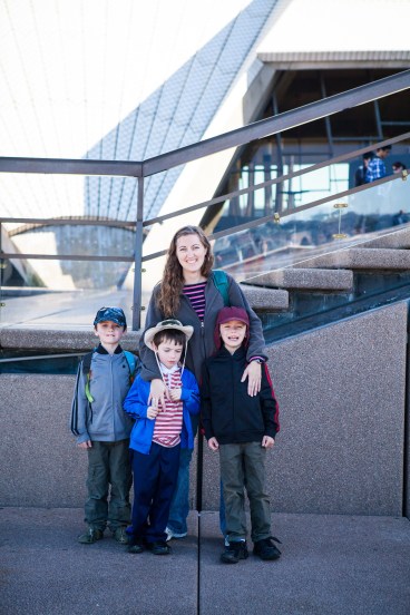 With my nephews by the opera house