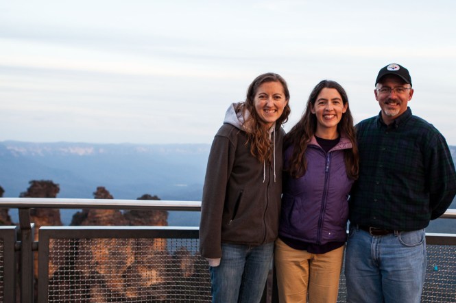 Three siblings with the Three Sisters