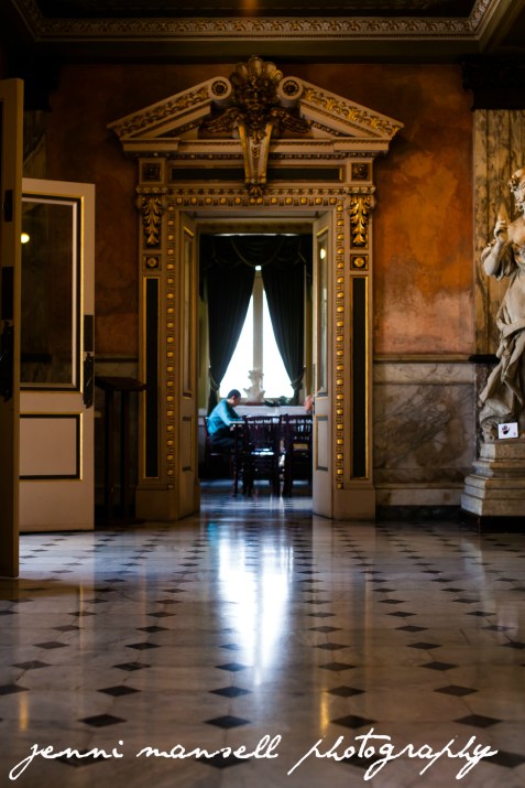 Inside the national theater in San Jose.