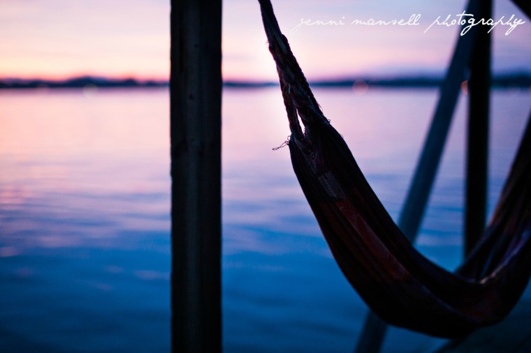 The first night on the island- we took advantage of the hammocks at our hotel and took in the sunset.