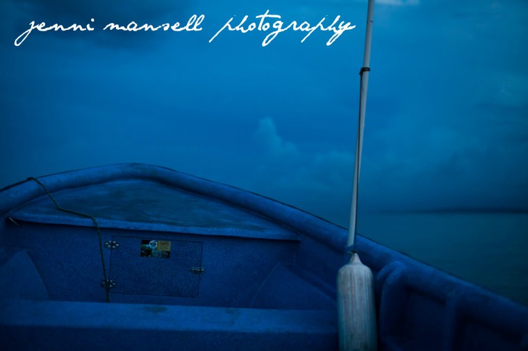 Taking a water taxi to the neighboring island for dinner.