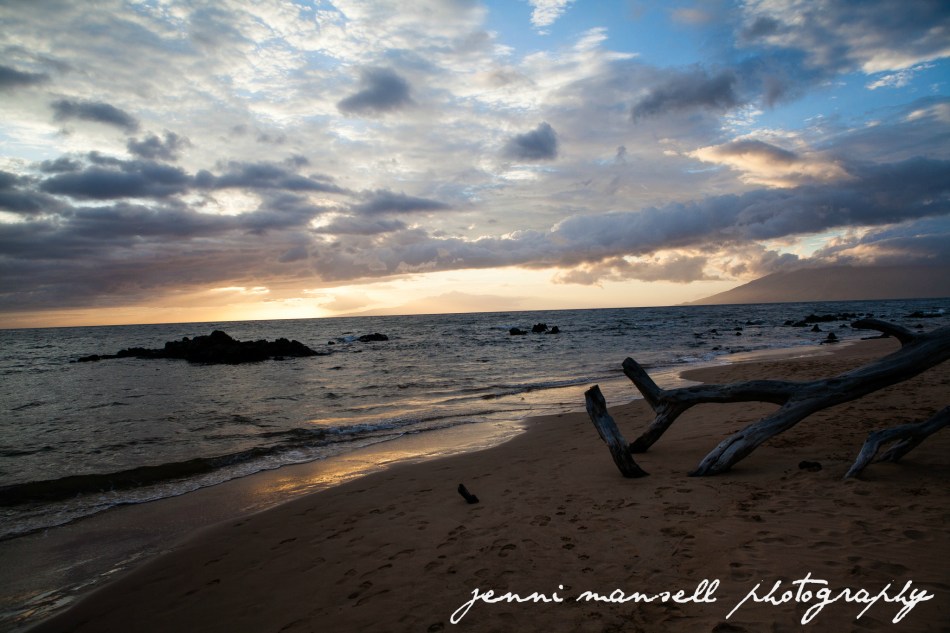 The sunset at Keawakapu Beach
