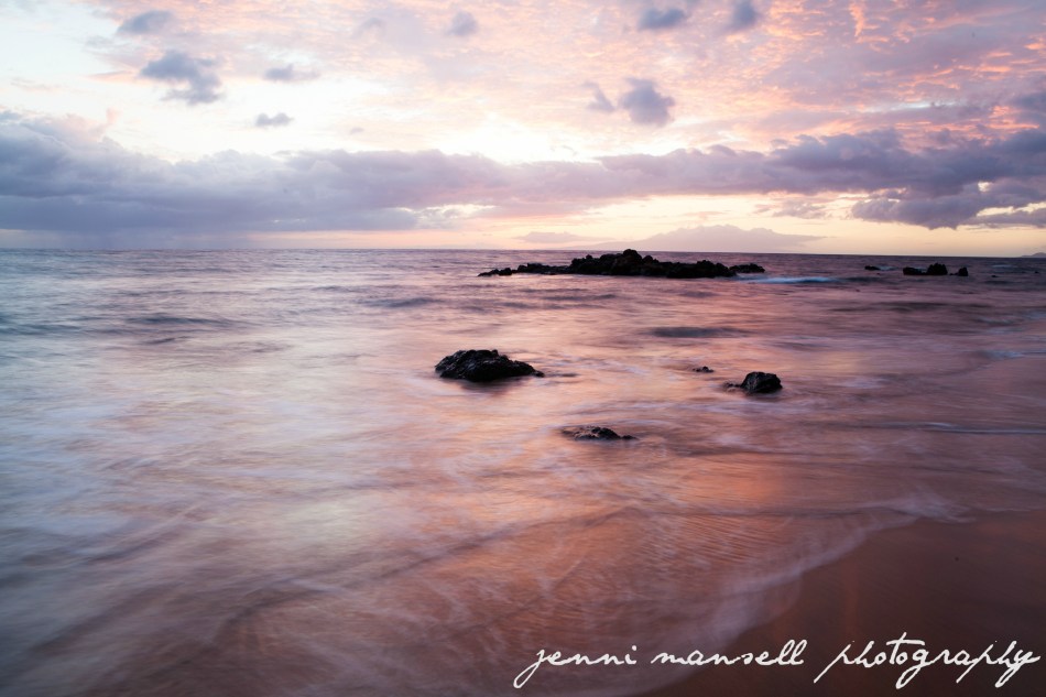 Shara let me borrow her tripod for this shot- The sunset at Keawakapu Beach