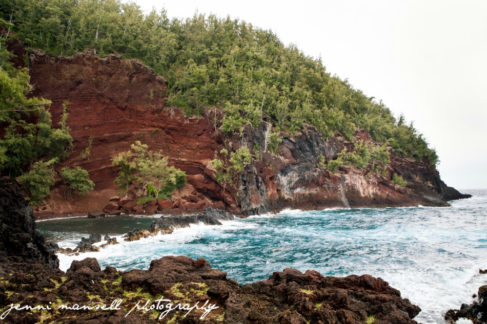 Red Sand Beach on Kaihalulu Bay