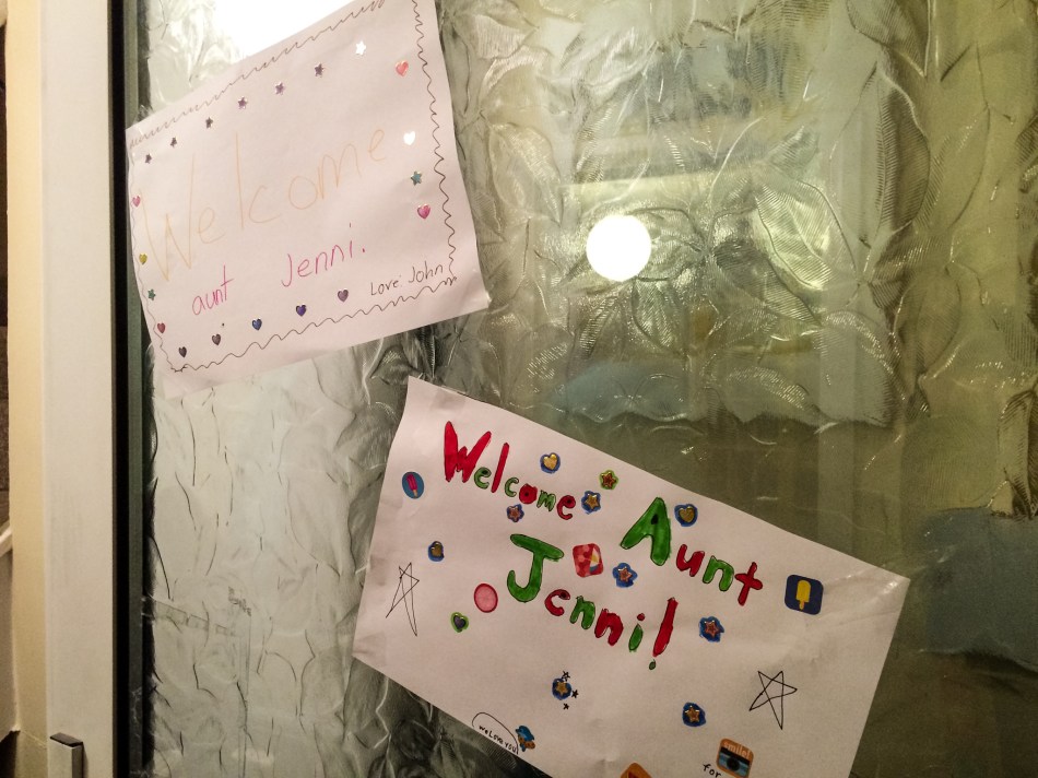 I arrived to a wall of welcome signs!