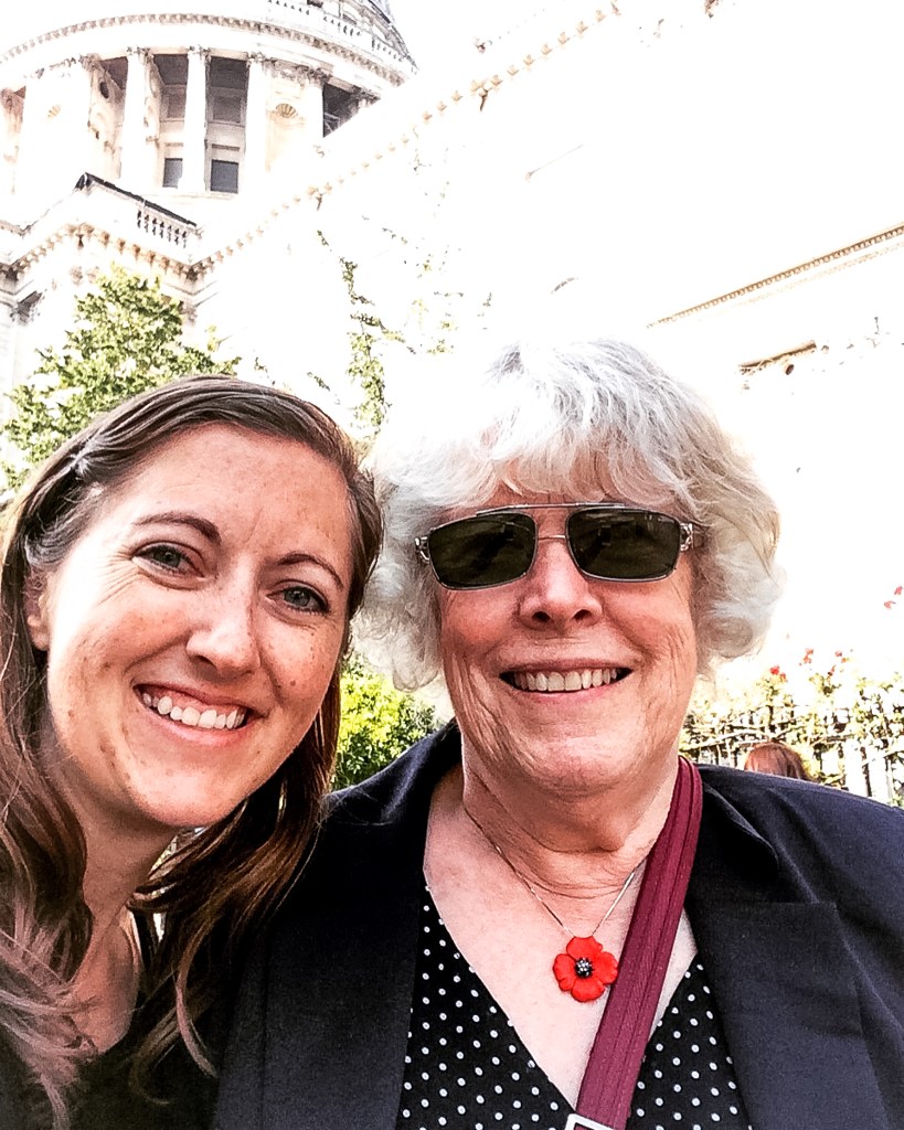 Mom and I with St. Paul's behind us. We may or may not have sung a bit of